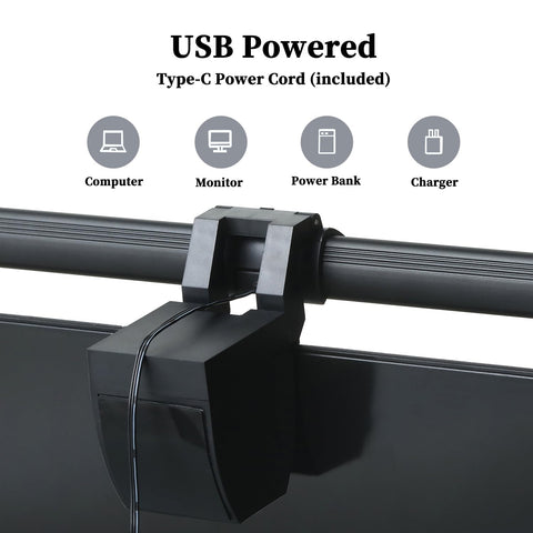 CATPOWER monitor light bar frees desk space by clipping on top of the monitor