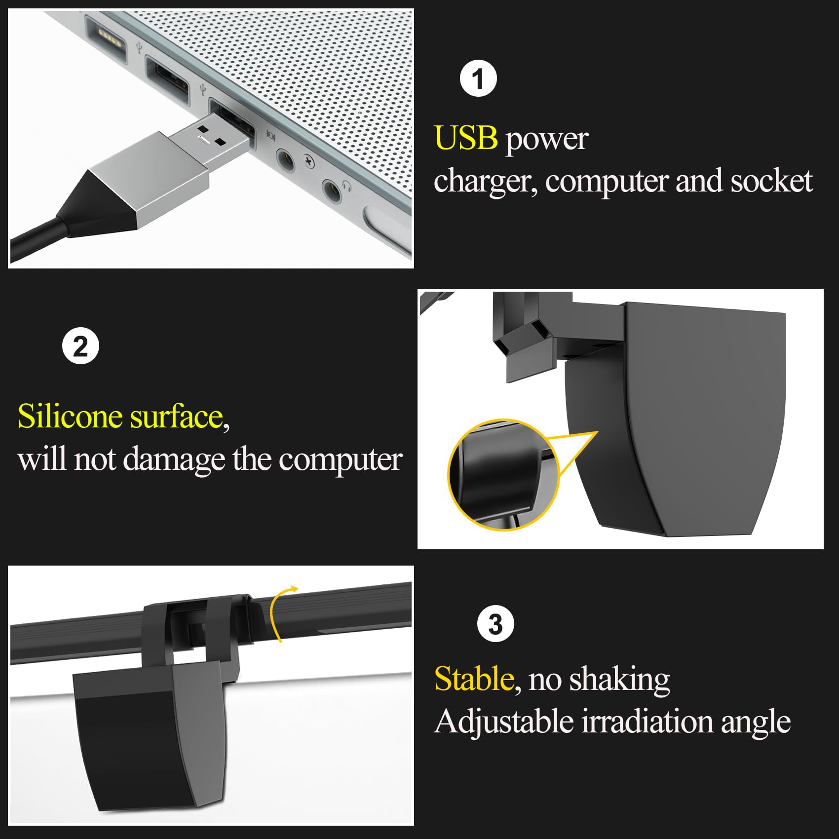 CATPOWER monitor light bar easy installation on diverse monitor setups