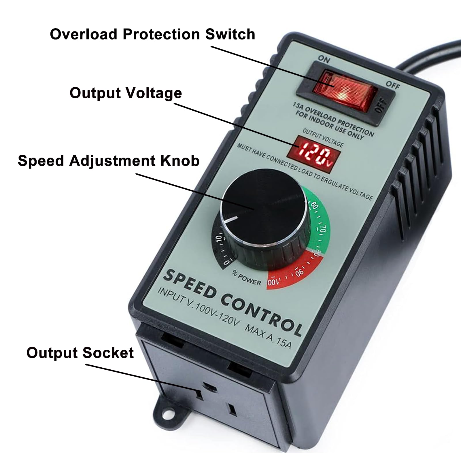 CavalliFun LED display panel shows precise voltage for real-time adjustments.