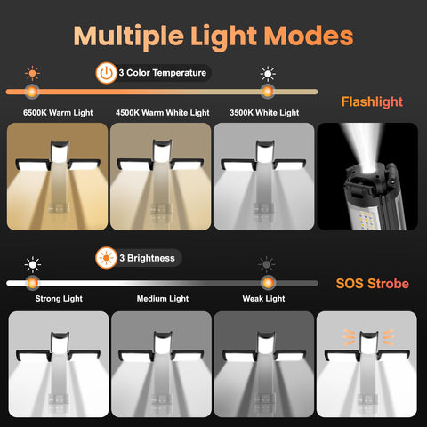 CAVN detachable telescopic tripod extended for elevated outdoor lighting