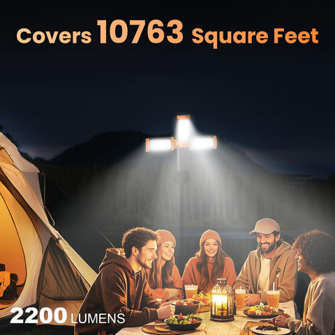 CAVN multi-mode camping light showing 3500K, 4500K, and 6500K options