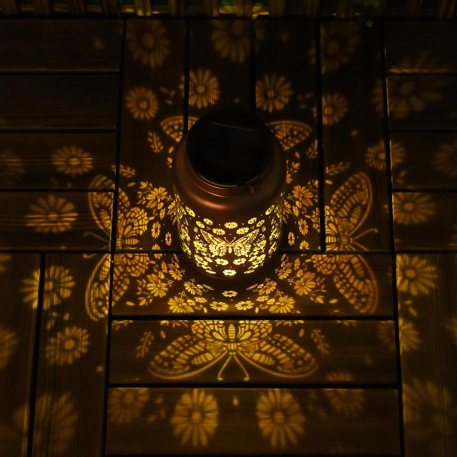 Cawalap IP45 waterproof butterfly lantern withstands rain for year-round charm.