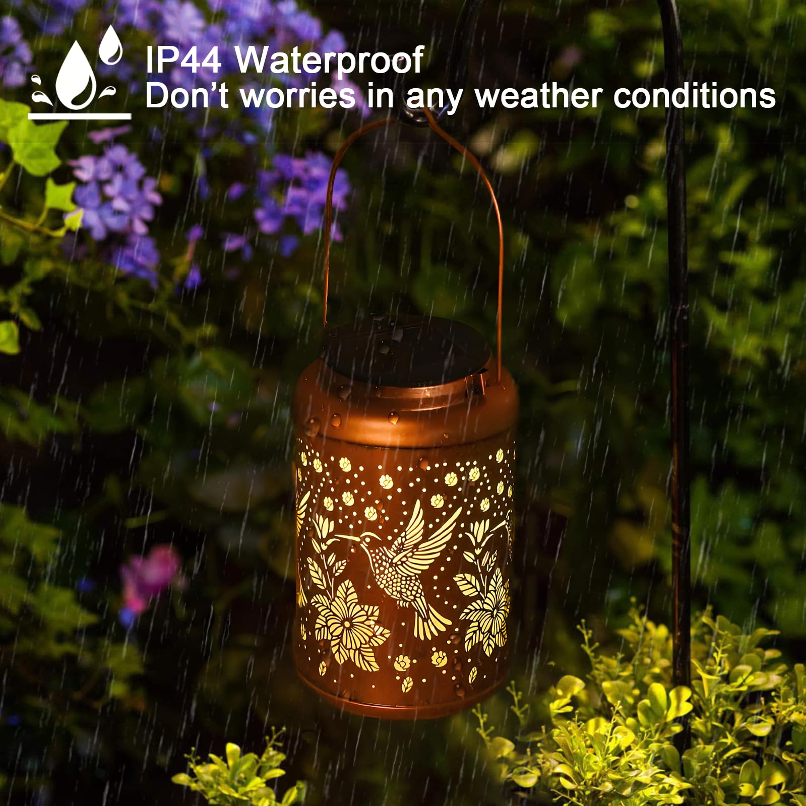 Cawalap IP45 waterproof garden lantern suitable for all-weather lighting.