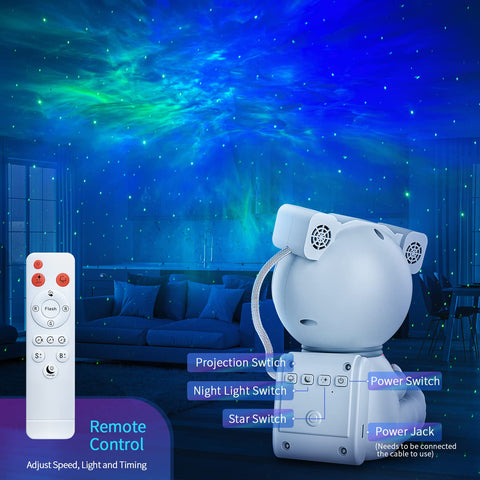 Cayclay star projector with 360° head for versatile lighting.
