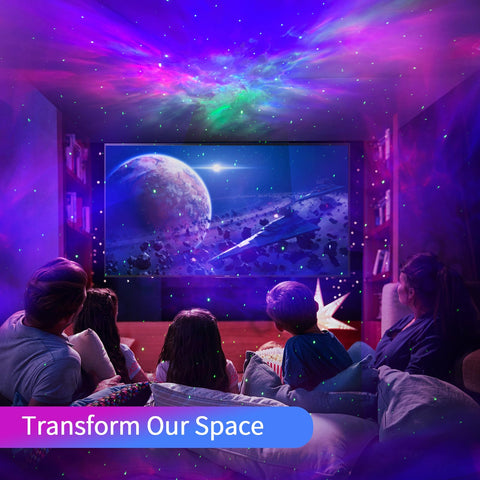 Cayclay Astronaut Projector packaging includes remote and power cable for easy setup.