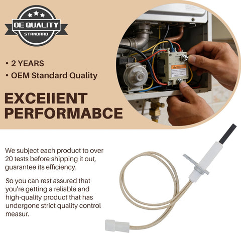 CAYUEMUM LH33ZG001 ignitor warranty sticker signals post-purchase support and service.
