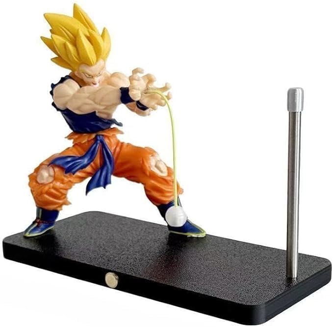 CBKSUHBADE Super Saiyan night light with blue wave glow for cozy bedrooms.