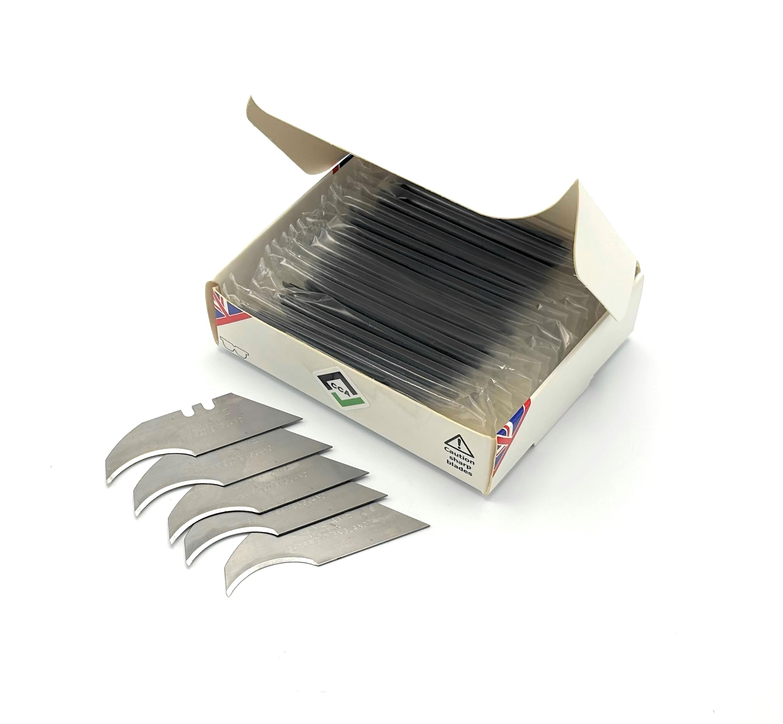 CCA concave blades crafted from carbon steel for sharp, lasting edges.
