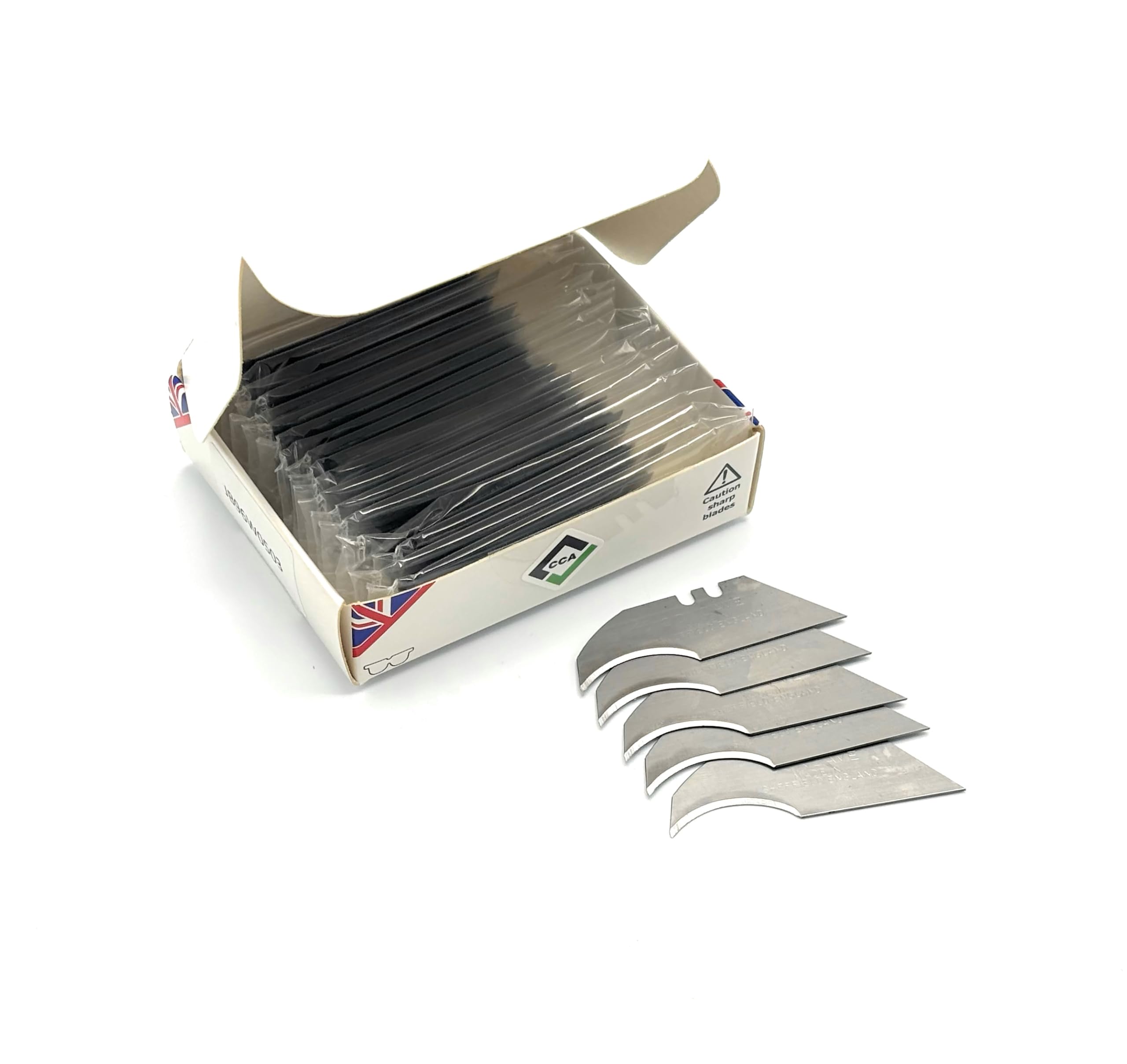 CCA concave blades fit Dolphin and Stanley knives for versatile use.