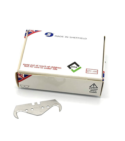 CCA Super Big Hook trimming blades packaging view showcasing convenient packs of 100.