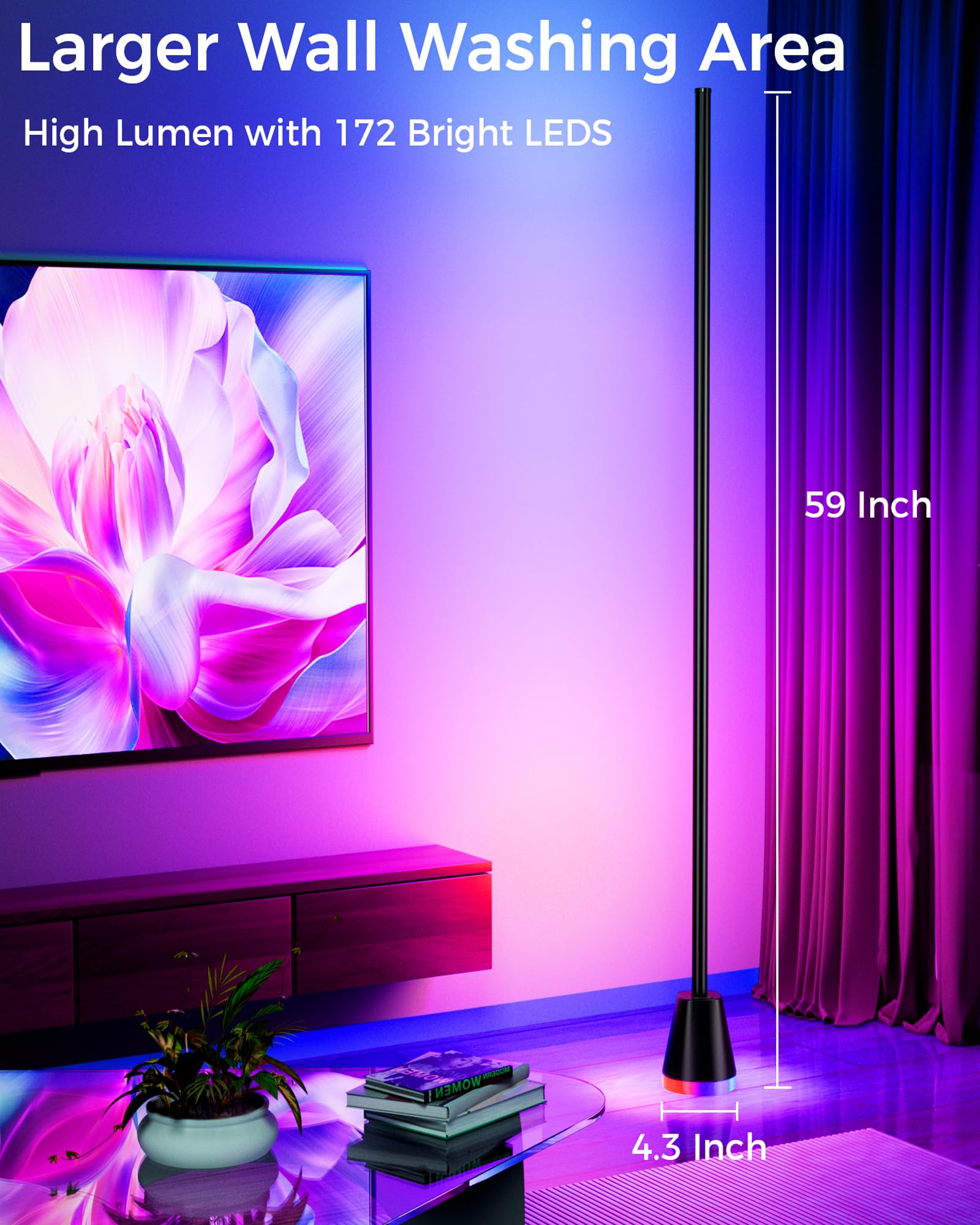 CCACC standing lamp with detachable segments for easy height adjustment