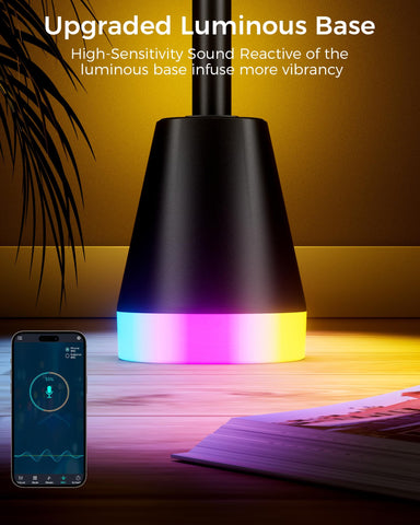 CCACC 2-pack lamp with music sync creates dynamic scenes with music