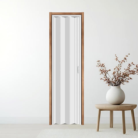 CCBOYSHARDWARE accordion door assembly view highlights simple install and space savings.