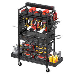 CCCEI garage cart with wheels for easy workshop organization and mobility.