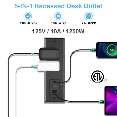 CCCEI under-desk installation demonstrates a clean, organized workspace.