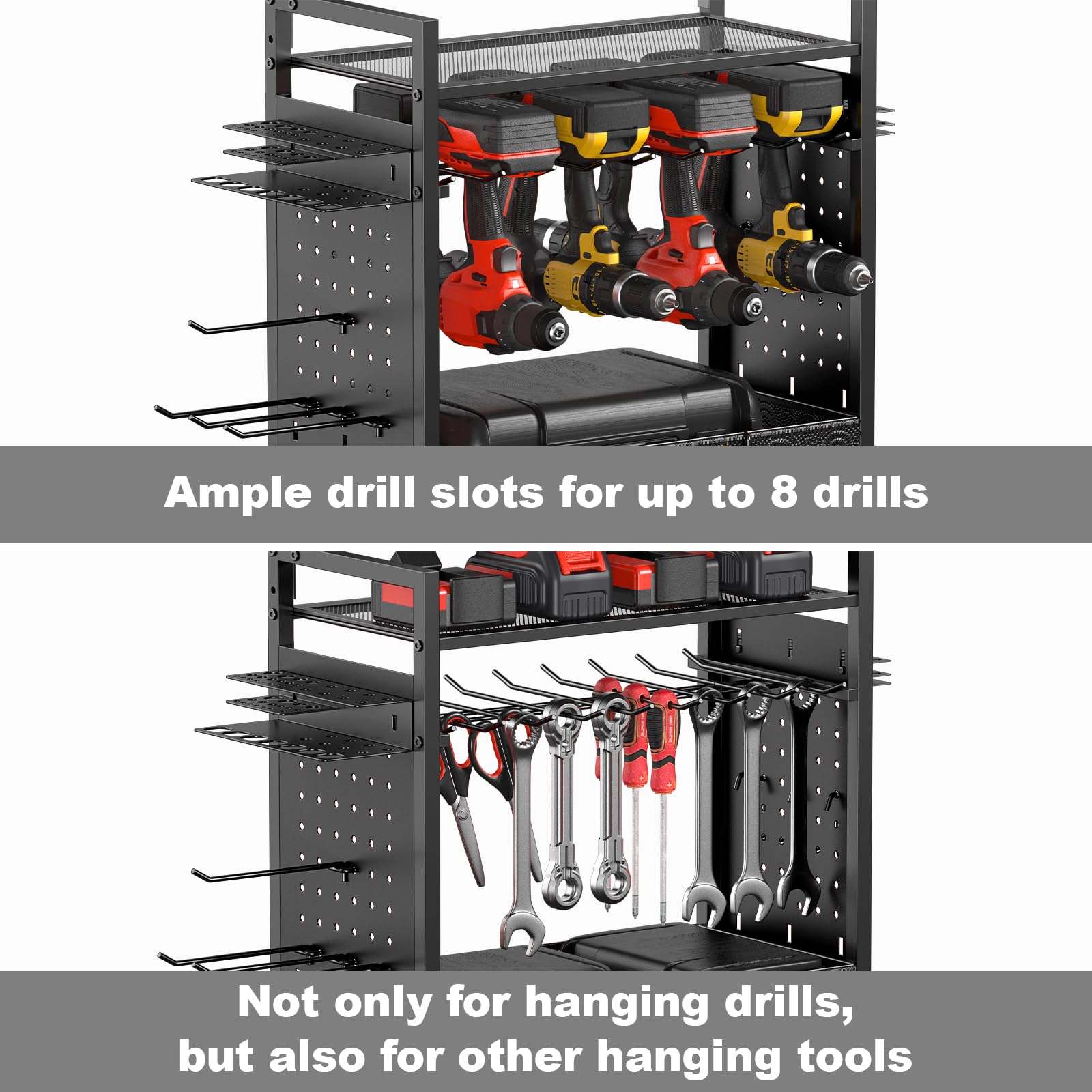 CCCEI side pegboard and hooks provide quick tool access.
