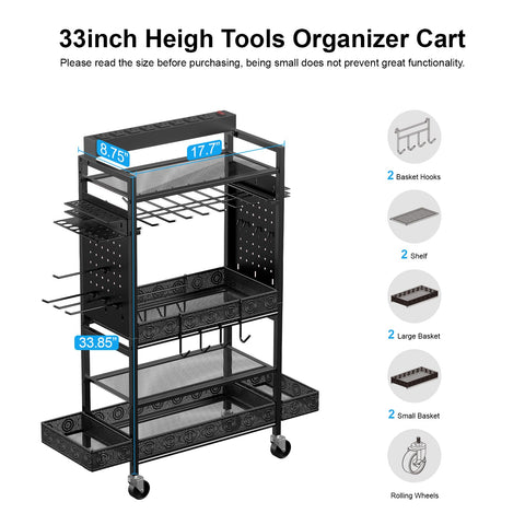 CCCEI two layer shelves and baskets maximize drill and tool storage.