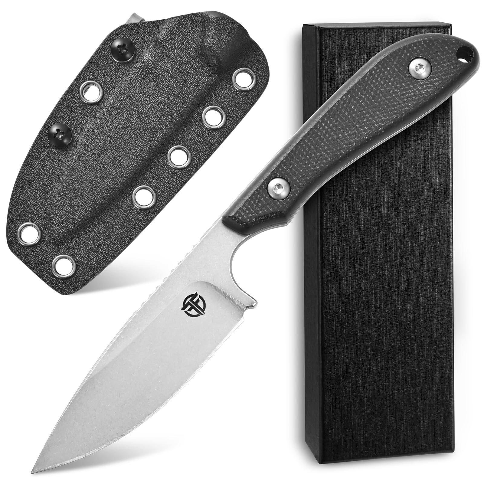 CCFFCC FF101 micarta handle close-up showing secure grip for outdoor tasks.