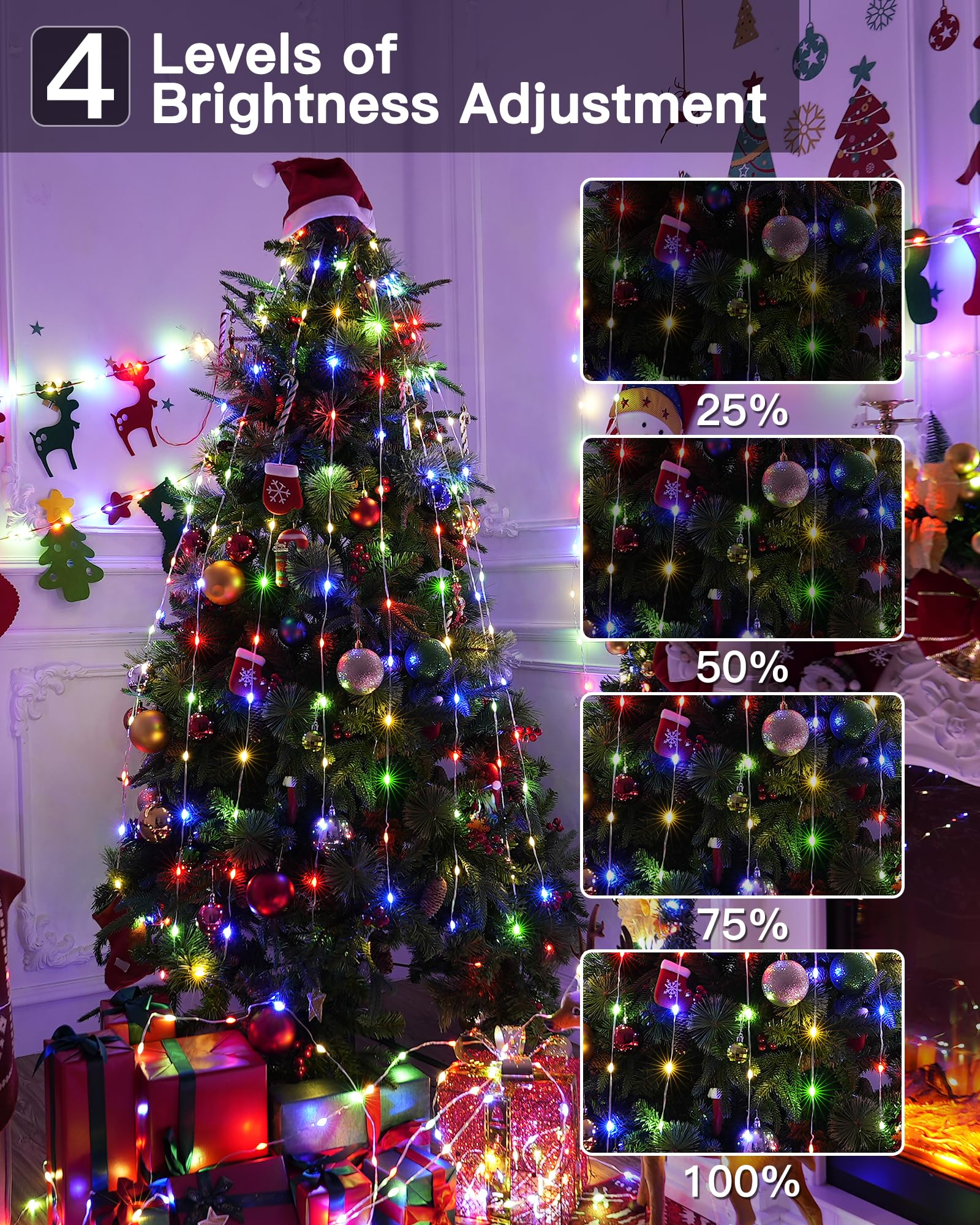 Ccinny eight lighting modes offer versatile mood lighting for holidays.