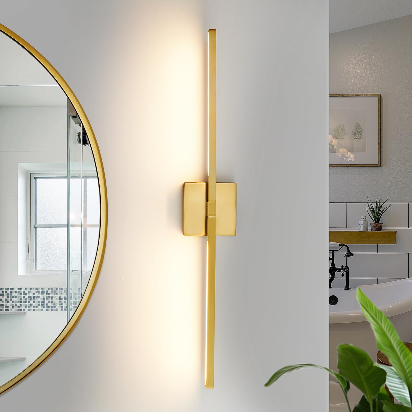 CCYCOL modern gold bathroom light enhancing contemporary decor
