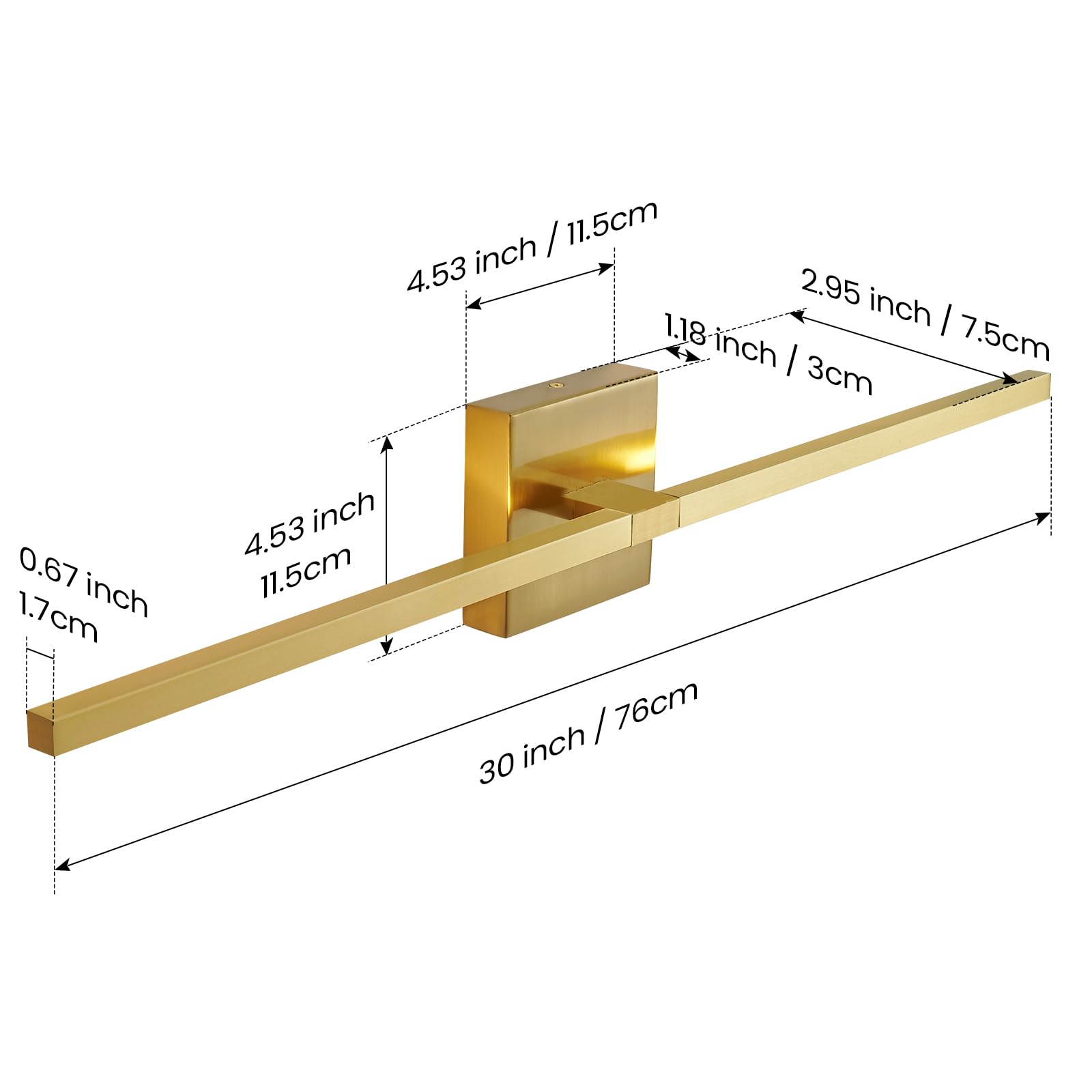 CCYCOL vanity light easy installation for clean wiring