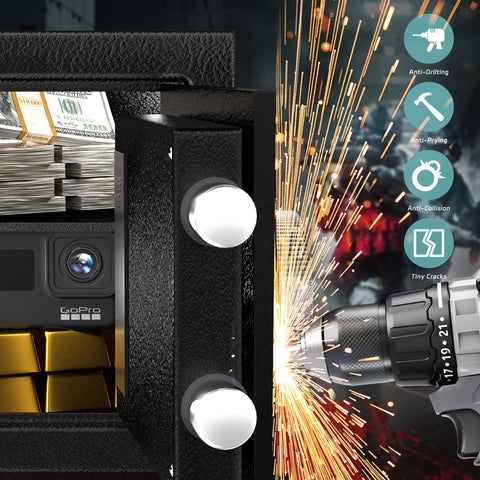 CDC DIGI safe box mounting holes for secure under-drawer install