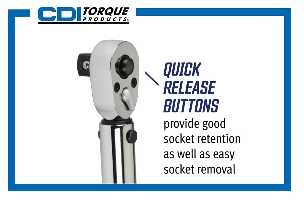 CDI Torque 1/2-inch drive wrench features a secure lock ring to hold your setting.