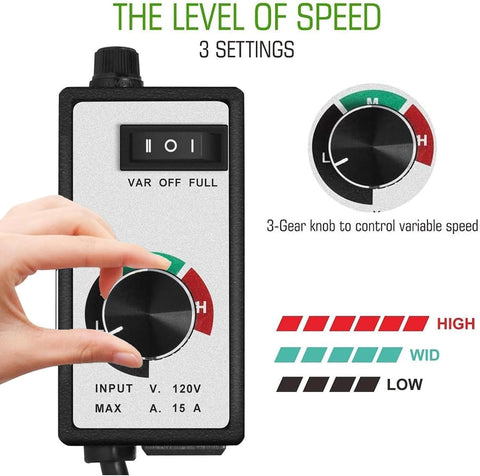 CDMALL speed controller with flame-retardant ABS shell for durability
