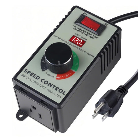CDMALL AC speed controller with LED display for precise adjustments.