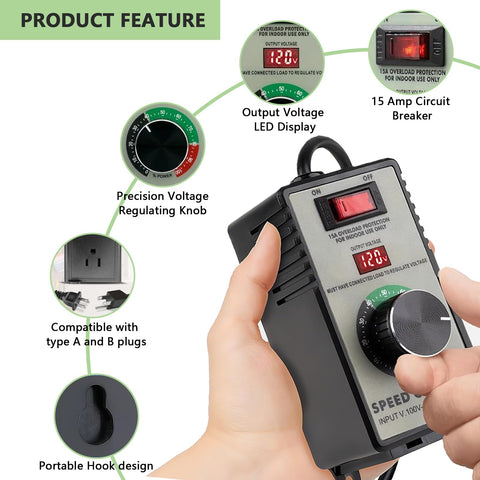 CDMALL overload protection switch for safe operation.
