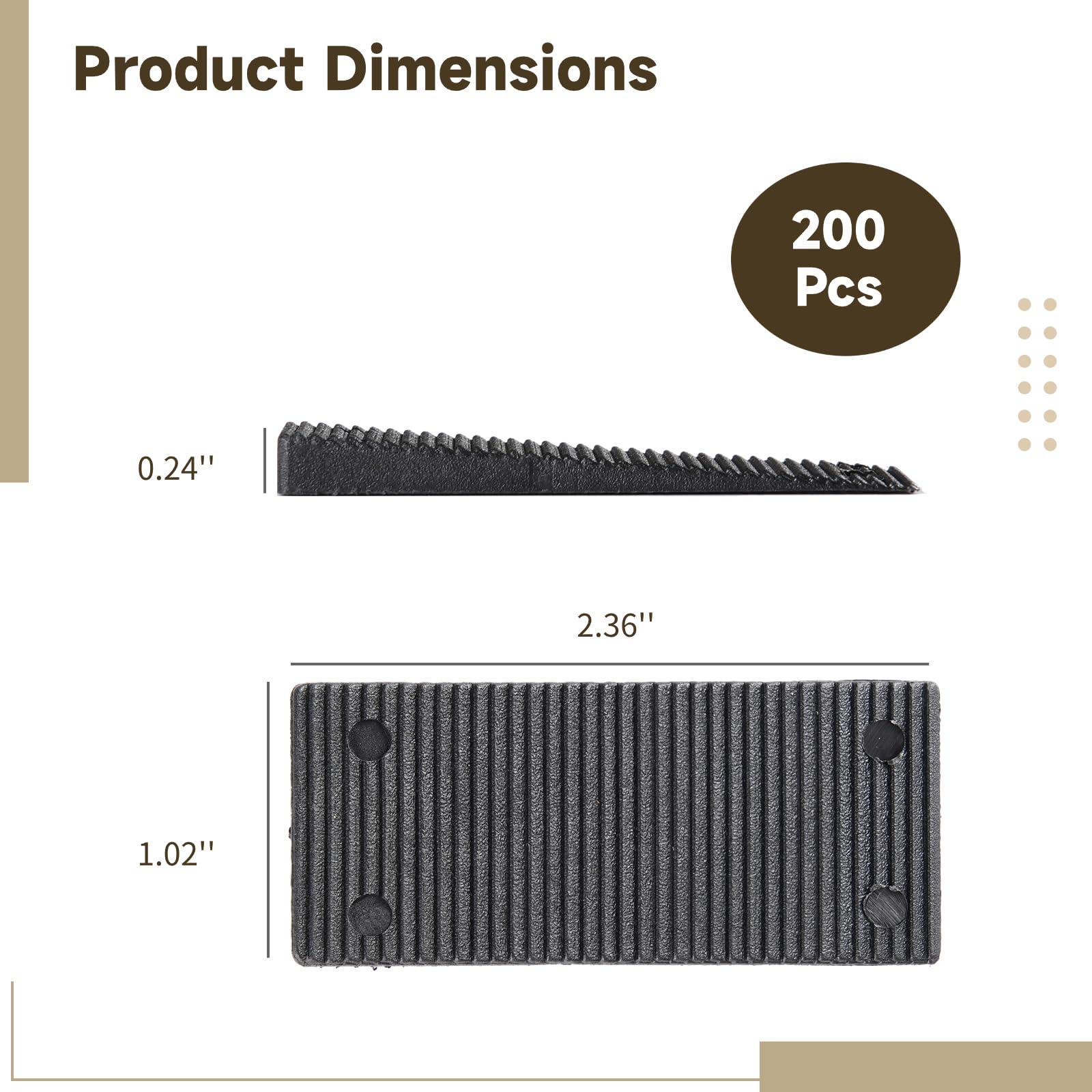 CDOKY multi-use leveling shims for tables, beds, refrigerators, and appliances.