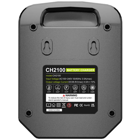 C DSANKE C BA1400 battery alongside CH2100 during charging.
