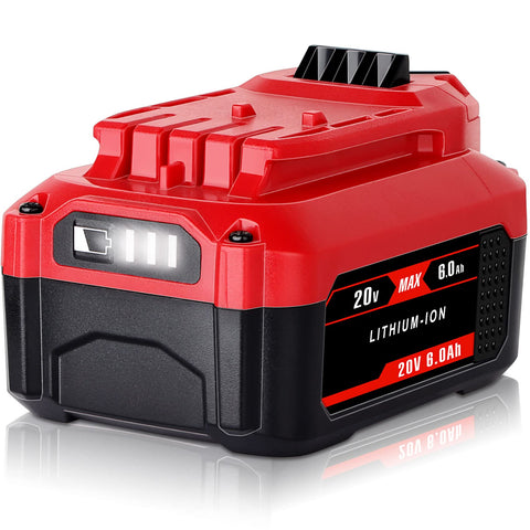 C DSANKE C CMCB204 6000mAh 20V battery front view, ready for Craftsman V20 tools.