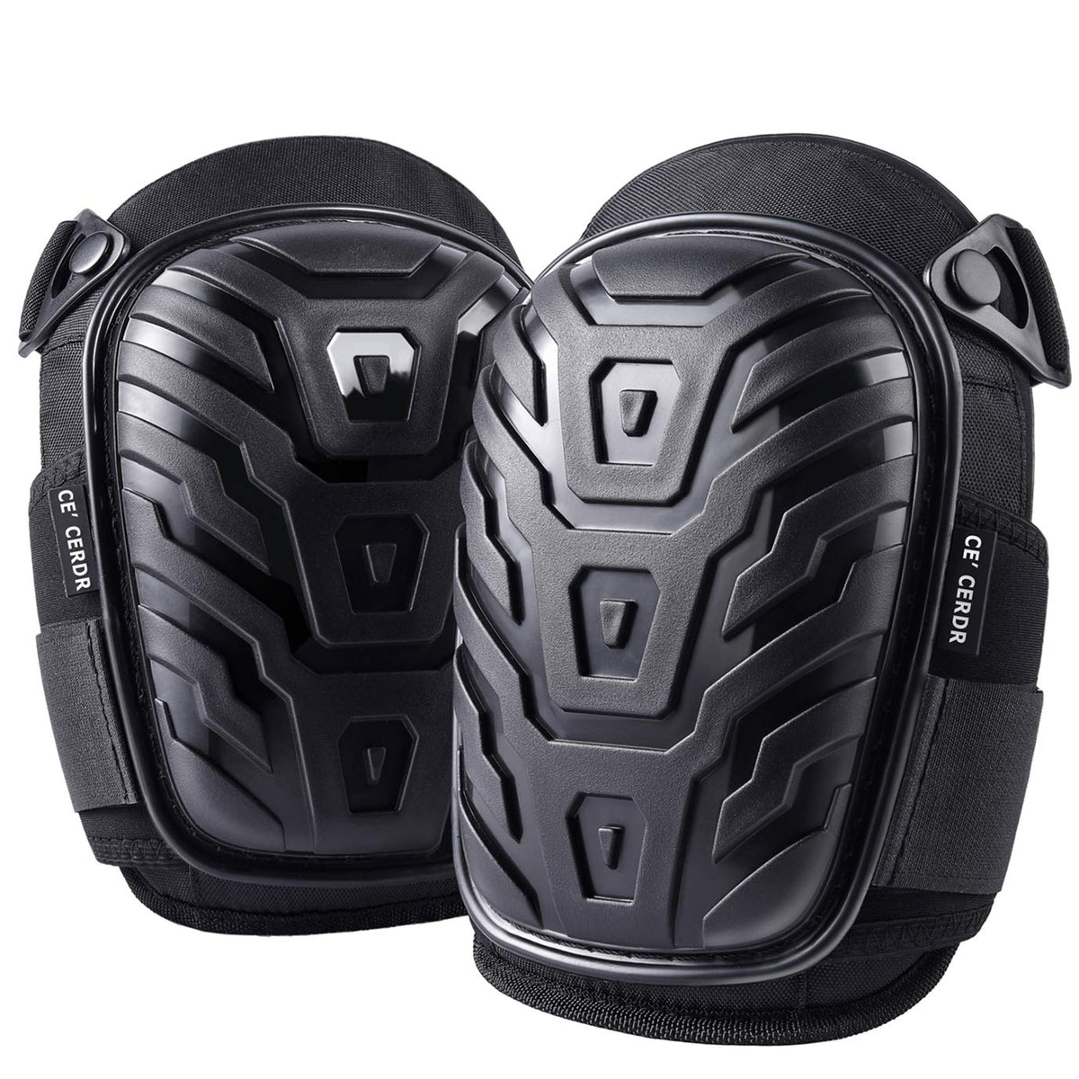 CE' CERDR knee pads with soft gel core provide cushioned kneeling comfort for tasks