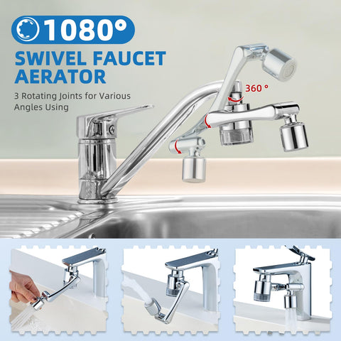 CECEFIN 1080-degree swivel aerator lets you reach every corner.