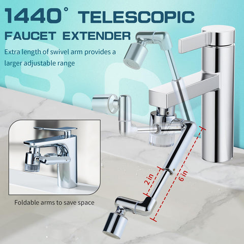CECEFIN telescopic arm extended to reach large sinks.