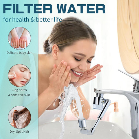 CECEFIN two-mode aerator shows fast rinse and gentle bubble options.
