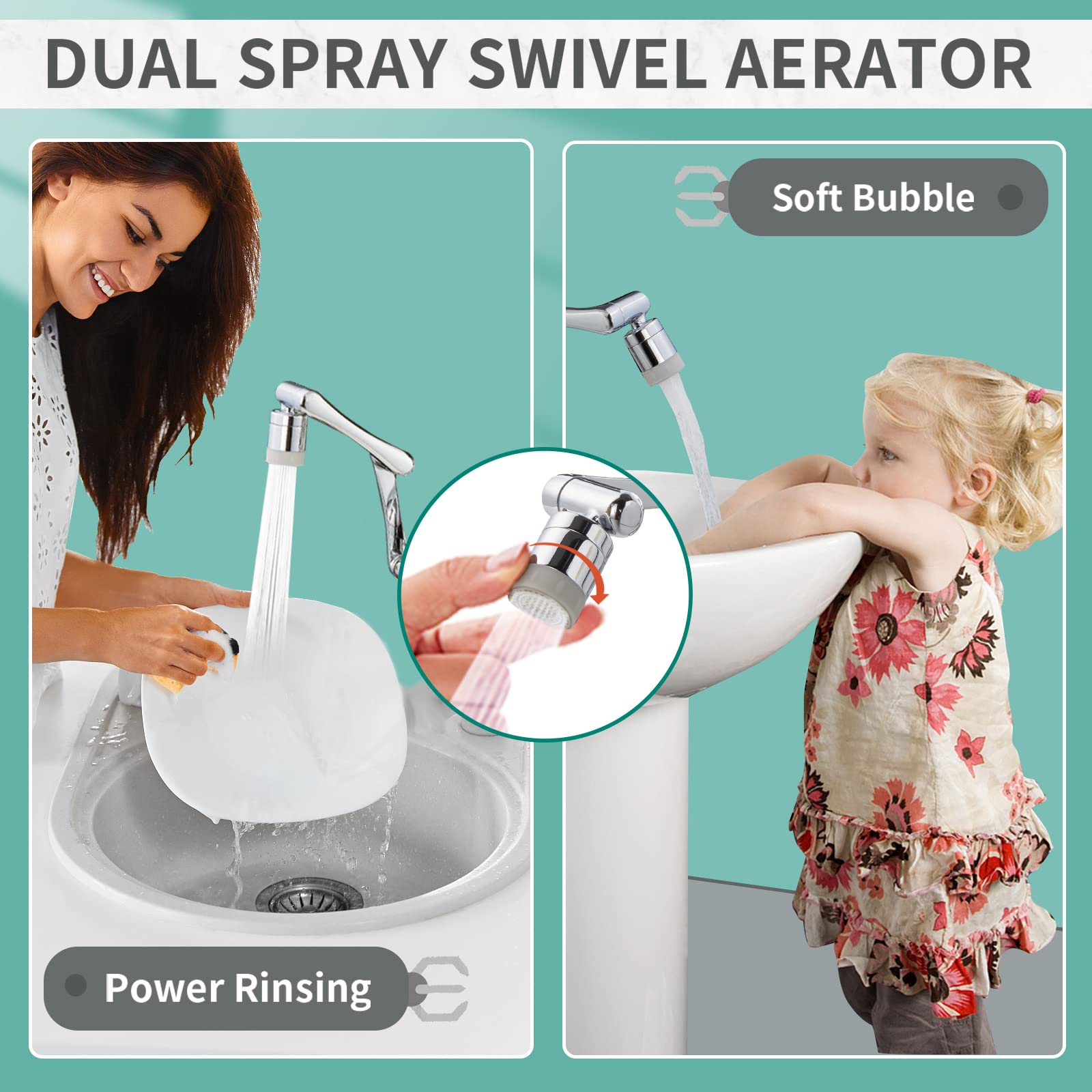 CECEFIN universal connectors fit most faucets for quick setup