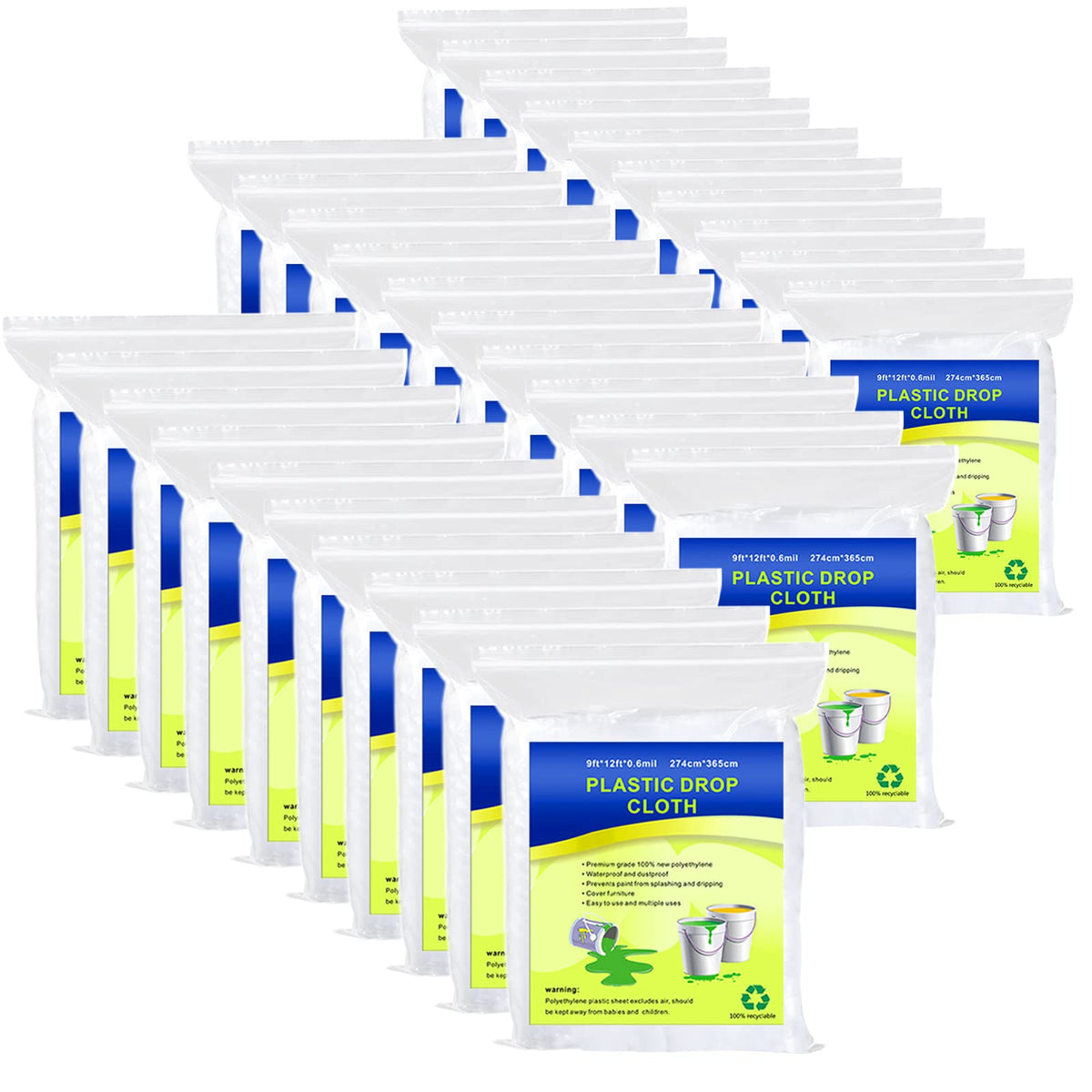 Cedolio 30-piece drop sheets packaging for easy project prep.