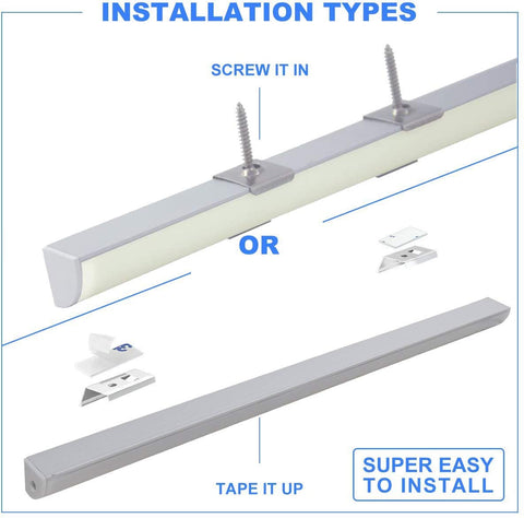 Cefrank 6000K cool white illumination brightens cabinets and shelves.
