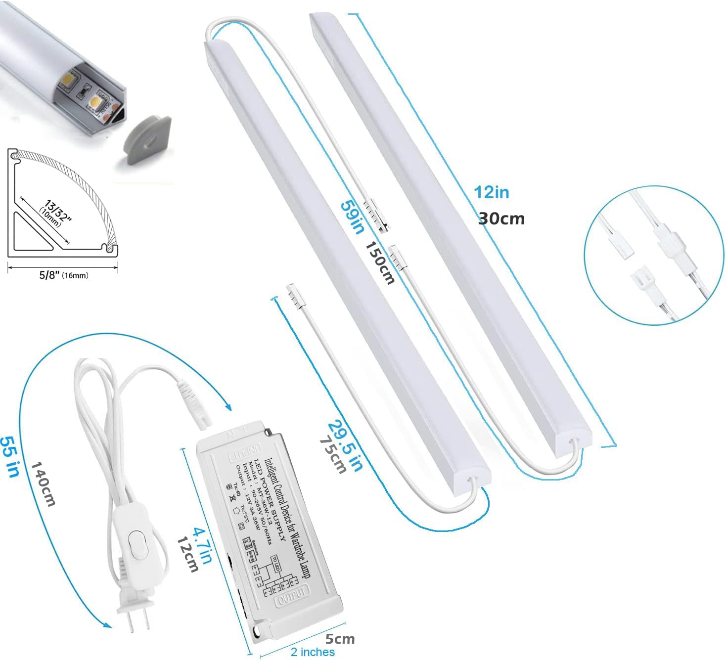 Cefrank energy-saving 16W LED cabinet light for efficient use