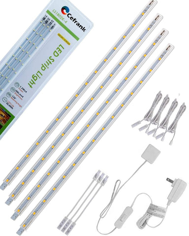 Cefrank LED display light bar kit 4x16in bars for cabinet illumination