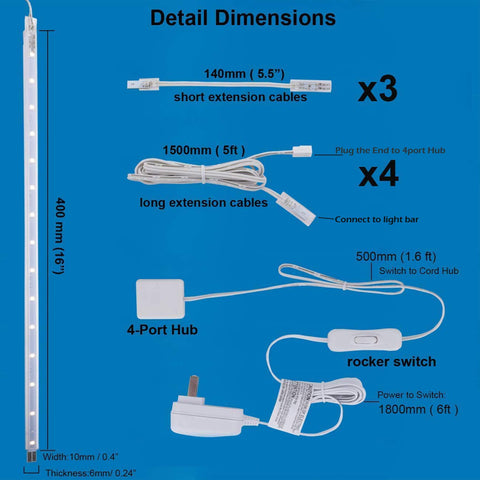 Cefrank under-cabinet lighting with LED display bars