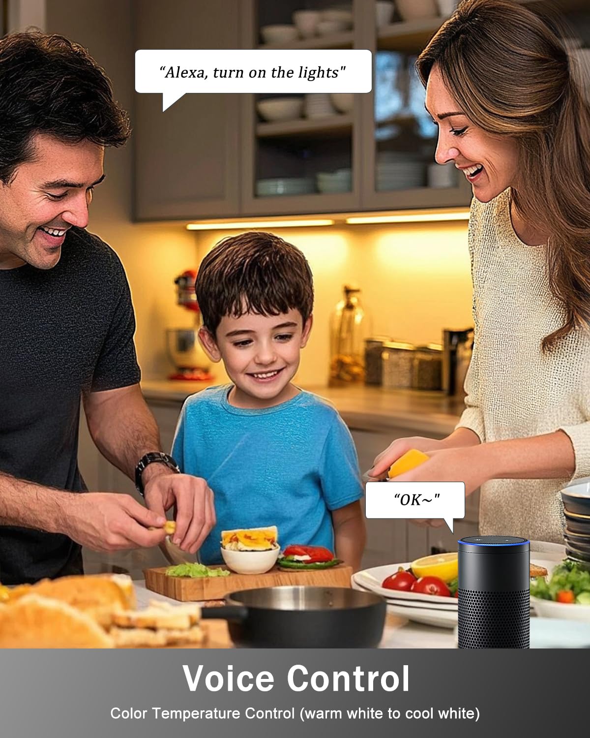 Cefrank V-shaped corner fit showing optimized light distribution over counters