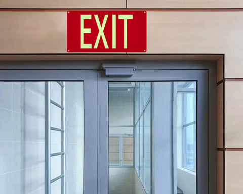 Cefrashi non-electrical red exit light suitable for maintenance-free safety.