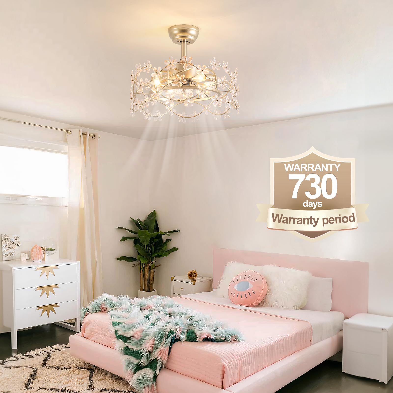 CELAVIEIOP flower crystal design adds whimsical elegance to a nursery or living space.