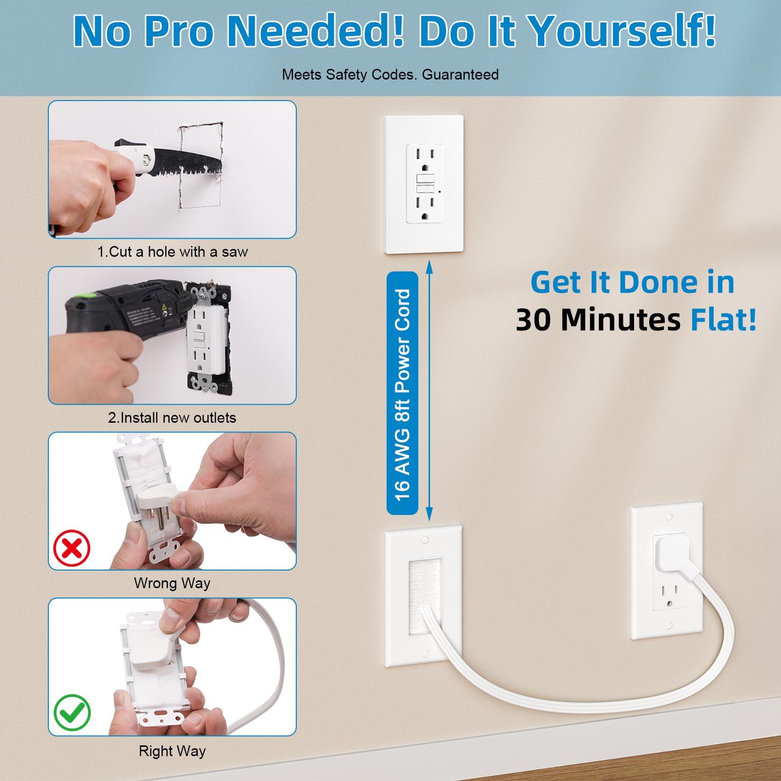 Celendor flexible flat wire 7mm thickness enables behind-wall routing