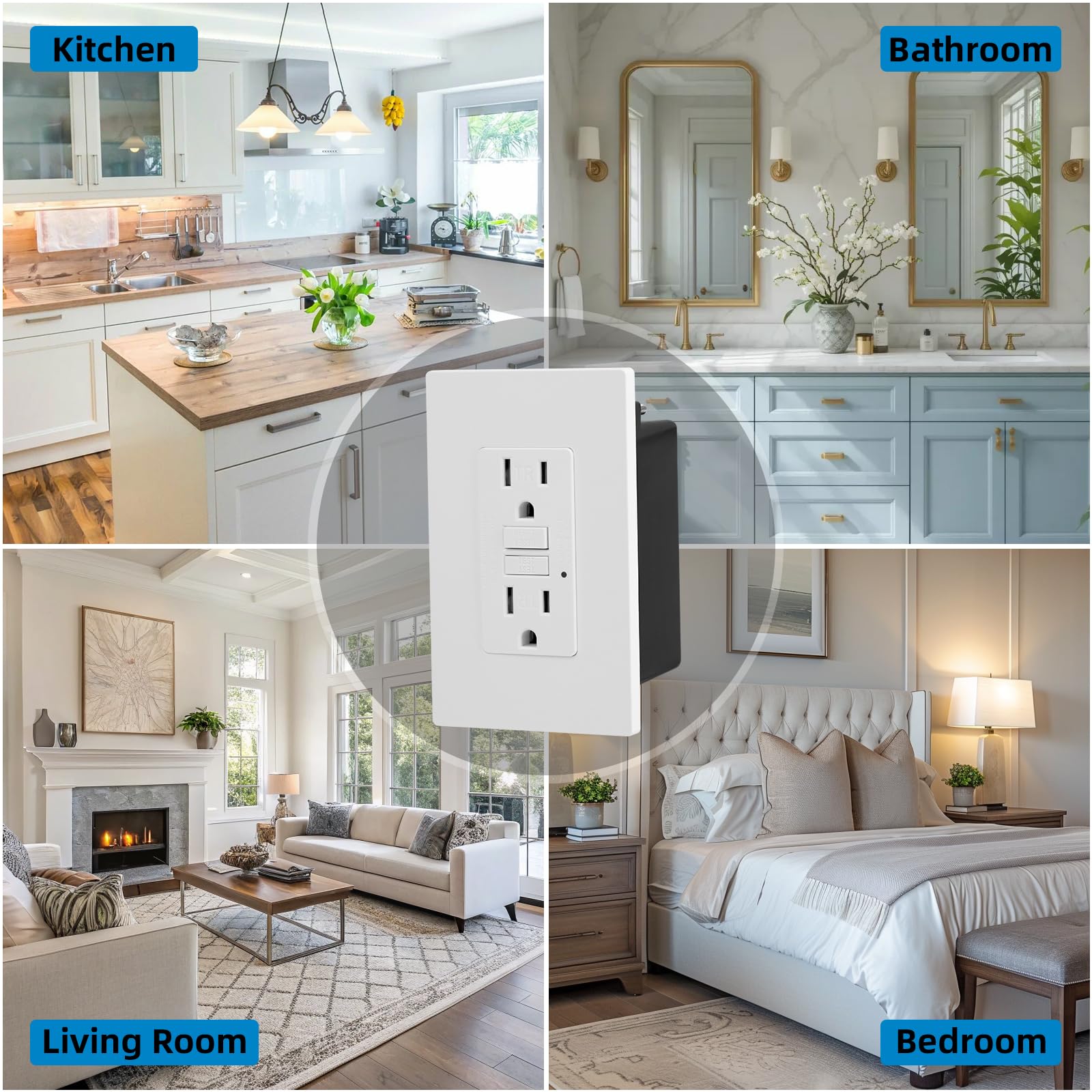 Celendor seamless in-wall wiring creating a clean, built-in finish