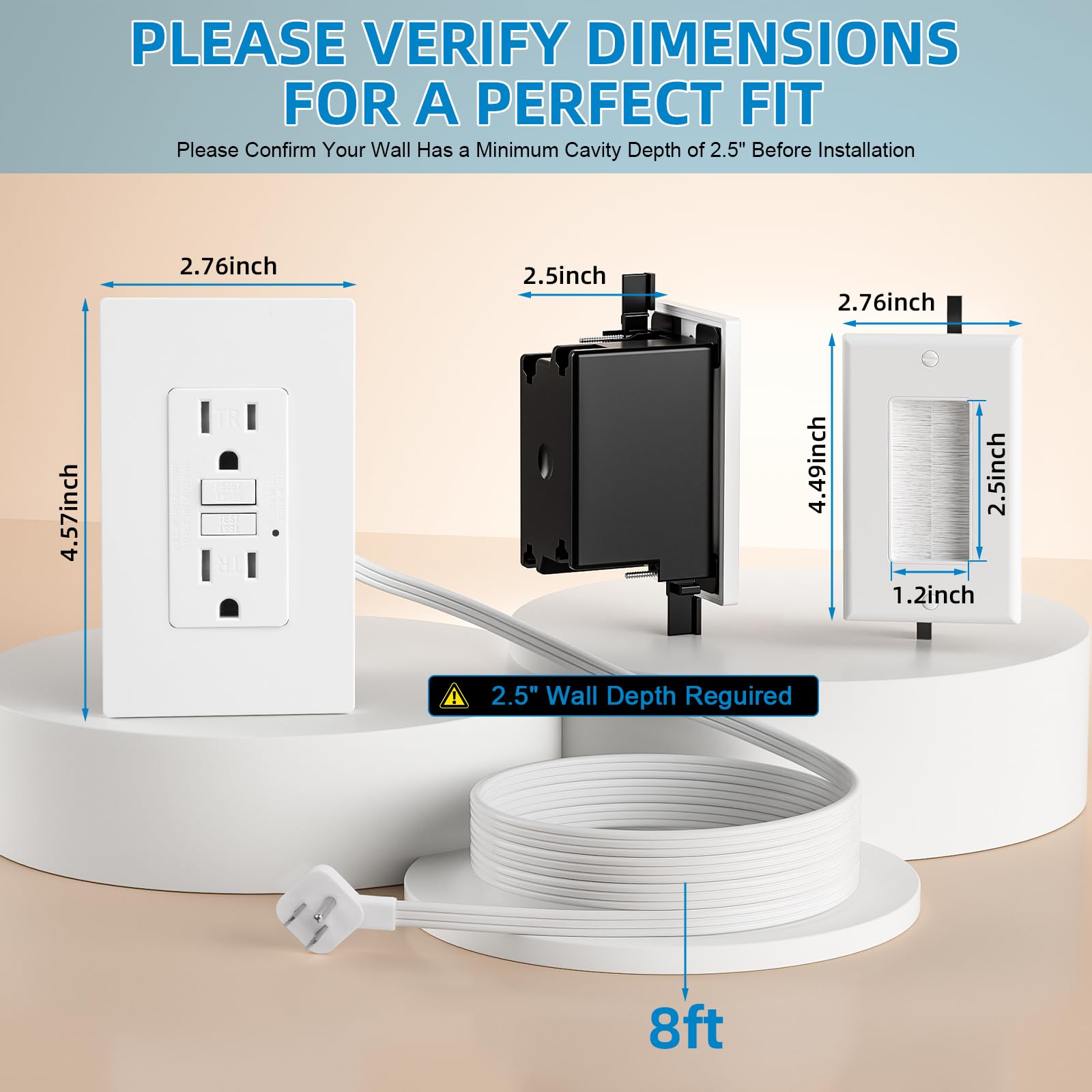 Celendor self-test GFCI outlet in use with protection feature