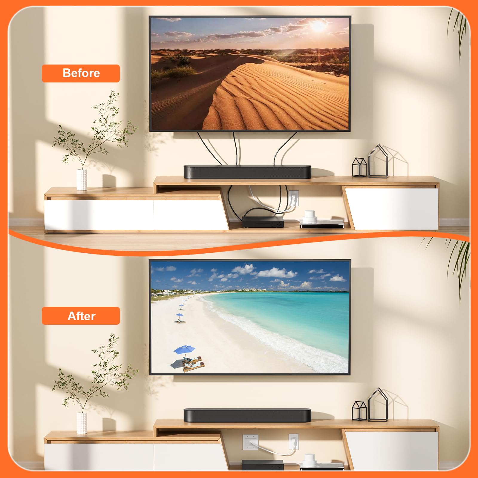 Celendor USB-A port panel provides convenient device charging.